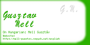 gusztav mell business card